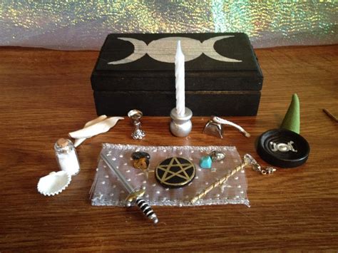 Wicca altar arrangement